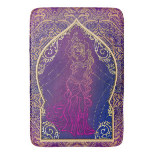 Lila u. Goldmarokkanischer arabischer Badematte