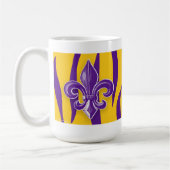 Lila u. Goldtiger-Streifen mit Lilie Kaffeetasse (Links)