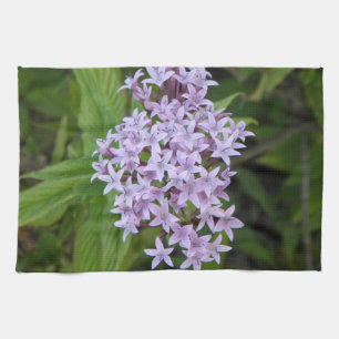 Lila u. grüne tropische Küchen-mit Blumentücher Handtuch