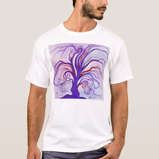 Lila u. Lavendel-Baum T-Shirt (Vorderseite)