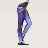 Lila u. orange grünes BlumenFoto 06 des Leggings (Rechts)