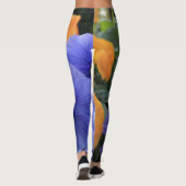 Lila u. orange Stiefmütterchen mit grünem Leggings (Rückseite)