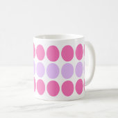 Lila u. rosa Punkt-Muster-Tasse Kaffeetasse (VorderseiteRechts)