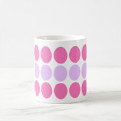 Lila u. rosa Punkt-Muster-Tasse Kaffeetasse (Mittel)