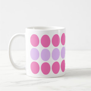 Lila u. rosa Punkt-Muster-Tasse Kaffeetasse