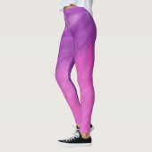 Lila u. rosa Watercolor-Wellen-Yoga Leggings (Links)