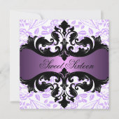 Lila u. schwarze einladung (Vorderseite)