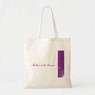 Lila u. weiße Hochzeits-Taschen-Mutter des Tragetasche