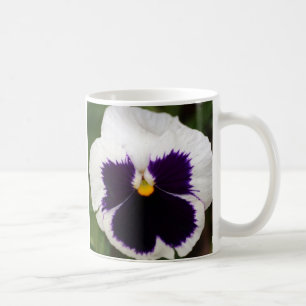 Lila u. weißer Pansy Kaffeetasse