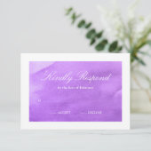 Lila UAWG RSVP Karte (Stehend Vorderseite)