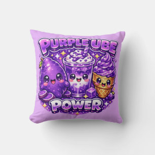Lila Ube Power Kawaii Kissen