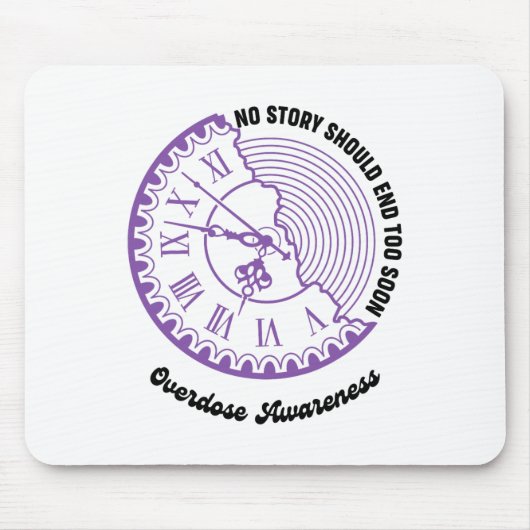 Lila Überdosis-Bewusstsein Keine Geschichte sollte Mousepad (Vorne)