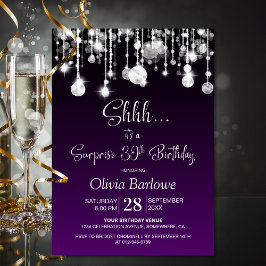 Lila Überraschung 30. Geburtstag Party Einladung