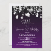 Lila Überraschung 85. Geburtstagsparty Einladung (Vorderseite)