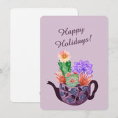 Lila Überraschung Feiertagskarte (Vorne/Hinten)