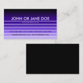 lila Uhr Visitenkarte (Vorne/Hinten)