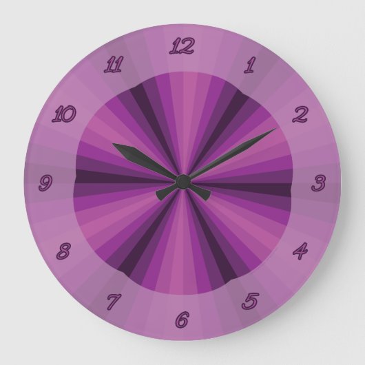 Lila Uhr zur optischen Illusion (Vorderseite)