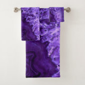 Lila Ultra Violett Agate Mineral Gemstone Badhandtuch Set (Insitu)