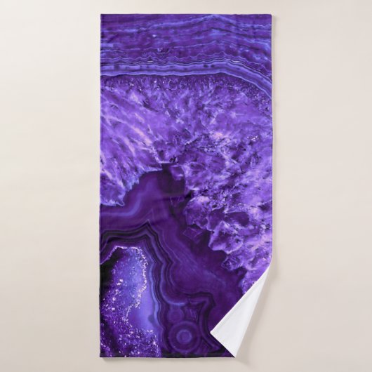 Lila Ultra Violett Agate Mineral Gemstone Badhandtuch Set (Badehandtuch)