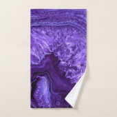 Lila Ultra Violett Agate Mineral Gemstone Badhandtuch Set (Handtuch)