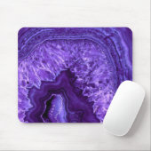 Lila Ultra Violett Agate Mineral Gemstone Mousepad (Mit Mouse)
