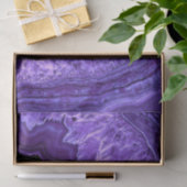 Lila Ultra Violett Agate Mineral Gemstone Seidenpapier (Geschenk)