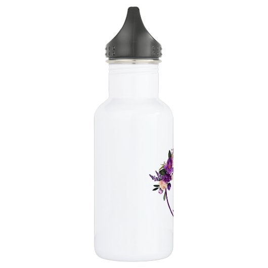Lila Ultra-Violett-Monogramm Edelstahlflasche (Links)