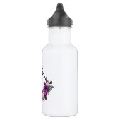 Lila Ultra-Violett-Monogramm Edelstahlflasche (Rechts)