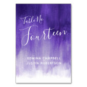 Lila ultraviolette moderne Tischnummer 14 (Rückseite)