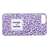Lila, ultraviolette, weiße Blume, Blumenzweige Case-Mate iPhone Hülle (Rückseite (Horizontal))