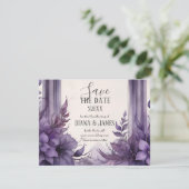 Lila Umgang mit dem Arch Pagan Save The Date (Stehend Vorderseite)