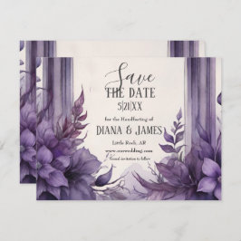 Lila Umgang mit dem Arch Pagan Save The Date