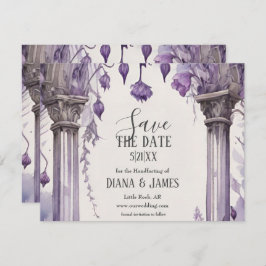 Lila Umgang mit dem Arch Pagan Save The Date