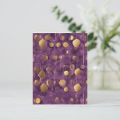 Lila und Abstrakte Kunst Postkarte (Stehend Vorderseite)