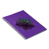 Lila und aqua-komplexes Pentagramm Notizblock (Rechte Seite)