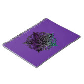 Lila und aqua-komplexes Pentagramm Notizblock (Linke Seite)