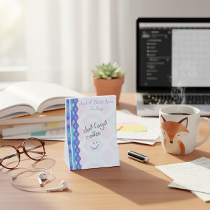 Lila und Aqua lackierte Diamanten Post-it Klebezettel