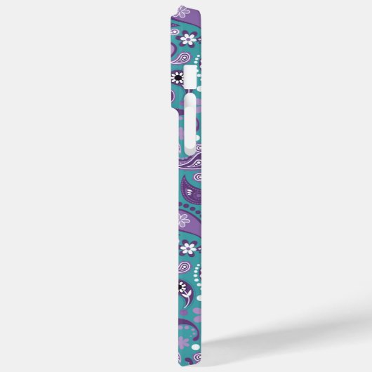 LILA- UND AQUA-PAISLEY-MUSTER Case-Mate iPhone HÜLLE (Rückseite / Links)