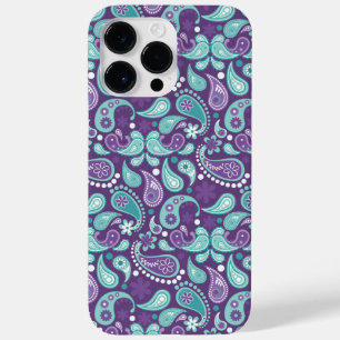 LILA- UND AQUA-PAISLEY-MUSTER Case-Mate iPhone 14 PRO MAX HÜLLE