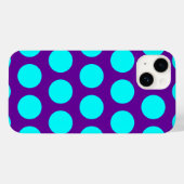 Lila und Aqua Polka Dots Case-Mate iPhone Hülle (Rückseite (Horizontal))