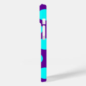 Lila und Aqua Polka Dots Case-Mate iPhone Hülle (Rückseite / Links)