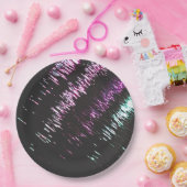 Lila und Aqua Reflections Paper Party Teller (Party)