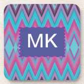 Lila und Aqua-Stämme Getränkeuntersetzer (Vorderseite)