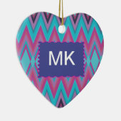 Lila und Aqua-Stämme Keramikornament (Rechts)