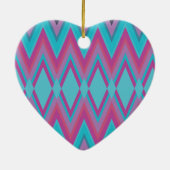 Lila und Aqua-Stämme Keramikornament (Hinten)