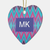 Lila und Aqua-Stämme Keramikornament (Links)