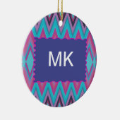 Lila und Aqua-Stämme Keramikornament (Rechts)