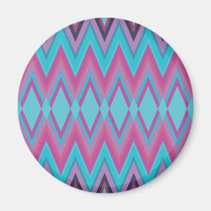 Lila und Aqua-Stämme Magnet