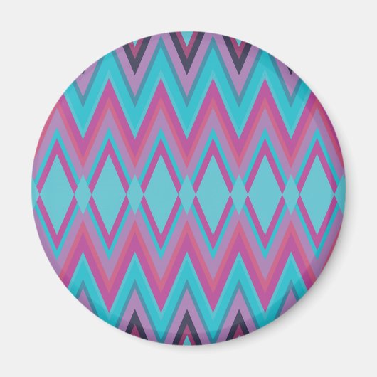 Lila und Aqua-Stämme Magnet (Vorne)