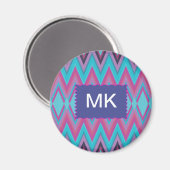 Lila und Aqua-Stämme Magnet (Vorderseite/Rückseite)